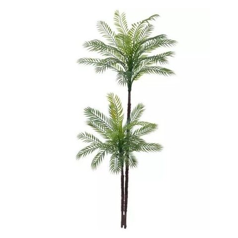 Planta Árvore Artificial Palmeira 2 Troncos Verde 1,45m