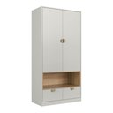Ver imagem 3 de Cama com Guarda Roupa e Cômoda Montessoriana com LED 2 Portas 3 Gavetas MDP