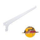Ver imagem 1 de Suporte Prateleira para Perfil Cremalheira Simples 25cm Branco 10 Peças