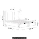 Ver imagem 4 de Cama Queen Flutuante Baú Cabeceira 160cm Fly S05 Linho Preto - Mpozenato