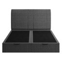 Ver imagem 6 de Cama Queen Flutuante Baú Cabeceira 160cm Fly S05 Linho Preto - Mpozenato