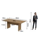 Ver imagem 2 de Mesa de Reunião para Escritório Retangular 180x90cm ME4203 Amêndoa Tecnomobili