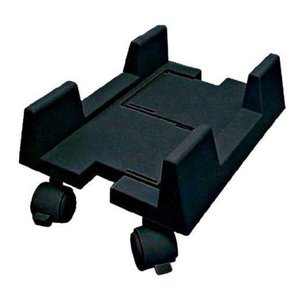 Suporte para Computador Cpu com Rodinhas e Regulagem de Largura Preto - Carrinho para Gabinete