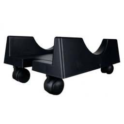 Suporte para Computador Cpu com Rodinhas e Regulagem de Largura Preto - Carrinho para Gabinete - 4