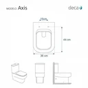 Ver imagem 3 de Assento Poliester Soft Close Axis Branco para vaso Deca P47