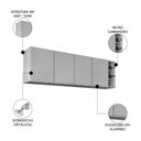 Ver imagem 3 de Armário de Cozinha Aéreo Nevada com Nicho 180cm 4 Portas Cinza Claro - Lumil