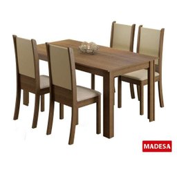 Conjunto Sala de Jantar Mesa 4 Cadeiras Melissa Madesa - 2