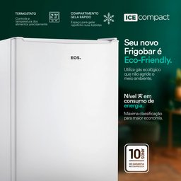 Frigobar Eos Ice Compact 93 Litros Branco Efb101 220v - 3
