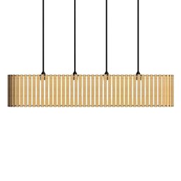 Luminária Centauro Modelo Ripado - Mdf Cru_5mts de Cabo - 3