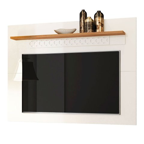 Painel para Tv até 65 Polegadas 160cm Sala de Estar Win New Off White/coral - Frade Movelaria