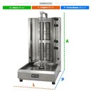 Ver imagem 2 de Churrasqueira Assador para Churrasco Grego Elétrico Rotativo 4 Queimadores Gás Acge4 220v -