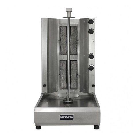 Churrasqueira Assador para Churrasco Grego Elétrico Rotativo 4 Queimadores Gás Acge4 220v -