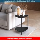 Ver imagem 3 de Mesa Lateral de Apoio Orgânica Artesano 45 Cm (largura) em Mdp Nero (preto) e Pés em Aço Preto