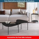 Ver imagem 4 de Mesa Lateral de Apoio Orgânica Artesano 45 Cm (largura) em Mdp Nero (preto) e Pés em Aço Preto