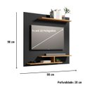 Ver imagem 4 de Painel Osiris Compacto com 3 Prateleiras Moderno Tvs até 32":preto
