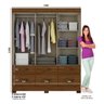Guarda-Roupa Roupeiro Casal Flex 3 Portas Deslizantes 6 Gavetas Briz - 5