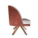 Ver imagem 2 de Poltrona Sophia Courissimo Nozes/Linho Bege - Dominic Decor