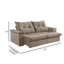 Ver imagem 3 de Sofá 2 Lugares Retrátil 210cm Pillow Top Reclinável Molas Ensacadas M-191