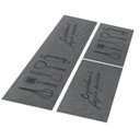 Ver imagem 2 de Jogo Tapete Cozinha Chumbo Algodão Antiderrapante 3 Peças Poesia