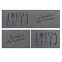 Ver imagem 4 de Jogo Tapete Cozinha Chumbo Algodão Antiderrapante 3 Peças Poesia