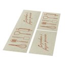 Ver imagem 2 de Jogo Tapete Cozinha Natural Algodão Antiderrapante 3 Peças Poesia