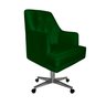 Poltrona com Rodizio Paris Retro Suede Verde - Dominic Decor - 1