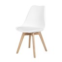 Ver imagem 3 de Mesa Eames Vidro 90cm + 4 Cadeiras Saarinen Wood Seat&Co