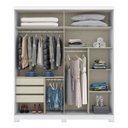 Ver imagem 3 de Guarda-Roupa Roupeiro Verg 3 Gavetas 2 Portas Deslizantes Henn