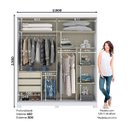 Ver imagem 6 de Guarda-Roupa Roupeiro Verg 3 Gavetas 2 Portas Deslizantes Henn