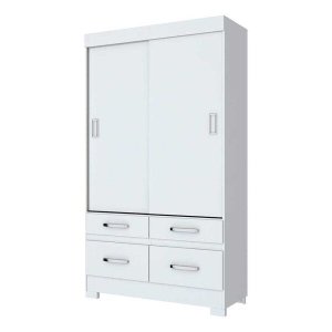Guarda Roupa 2 Portas Deslizantes 4 Gavetas BE25 Briz