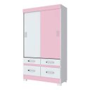 Ver imagem 4 de Guarda Roupa 2 Portas Deslizantes 4 Gavetas BE25 Briz