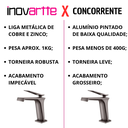 Ver imagem 2 de Torneira Monocomando Grafite Escovada Bica Baixa Luxo Banheiro Lavabo Pia Cuba Inovartte In66