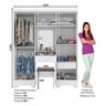 Guarda-Roupa Roupeiro Casal Flex 6 Portas 2 Gavetas com Espelho Briz - 7