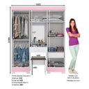 Ver mais imagens de Guarda-Roupa Roupeiro Casal Flex 6 Portas 2 Gavetas com Espelho Briz
