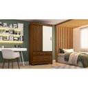 Ver imagem 2 de Guarda-Roupa Roupeiro Solteiro Flex 2 Portas Deslizantes 4 Gavetas Briz