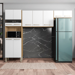 Cozinha Compacta Versalhes - Mdf/mdp 9 Portas com Espaço para Micro-ondas - Kits Paraná - 2