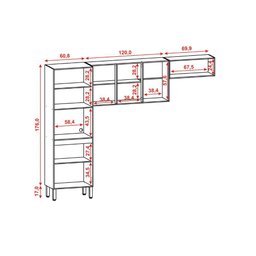 Cozinha Compacta Versalhes - Mdf/mdp 9 Portas com Espaço para Micro-ondas - Kits Paraná - 5