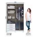 Ver imagem 4 de Guarda-Roupa Roupeiro Solteiro Caju 4 Portas 3 Gavetas Mdp Henn
