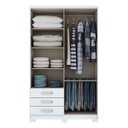 Ver imagem 2 de Guarda-Roupa Roupeiro Solteiro Caju 4 Portas 3 Gavetas Mdp Henn