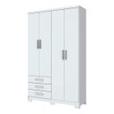 Ver imagem 1 de Guarda-Roupa Roupeiro Solteiro Caju 4 Portas 3 Gavetas Mdp Henn