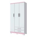 Ver imagem 2 de Guarda-Roupa Roupeiro Solteiro Flex Açaí 3 Portas 2 Gavetas Henn