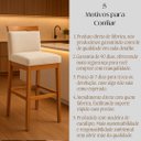 Ver imagem 5 de Kit 3 Banquetas Alta Cozinha Gourmet Conforto Suede:suede Preto