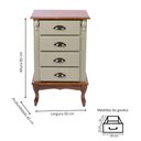 Ver imagem 4 de Mesa de Cabeceira 4 Gavetas Pés Luiz Xv Cor Verde Chá com Tampo e Base Imbuia Glazer
