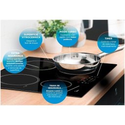 Cooktop de Indução Midea Cyb40P2 4 Bocas 7200W Preto 220V - 9