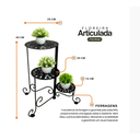 Ver imagem 7 de Floreira Articulada de Madeira e Ferro - Painel Jardim Vertical e Suporte de Vasos