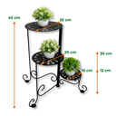 Ver imagem 3 de Floreira Articulada de Ferro para Plantas 3 Andares Suporte de Vasos Decorativo Jardim Vertical
