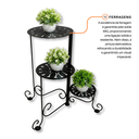 Ver imagem 4 de Floreira Articulada de Ferro para Plantas 3 Andares Suporte de Vasos Decorativo Jardim Vertical