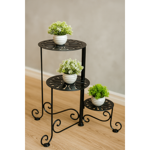 Floreira Articulada para 3 Vasos em Aço Linha Exclusiva