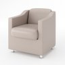 Kit 6 Poltronas Tilla para Salão Recepção – Balaqui Decor Cor:Courino Bege - 2