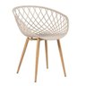Kit 4 Cadeiras Clarice Nest com Apoio de Braços - Sidera - Nude - 2